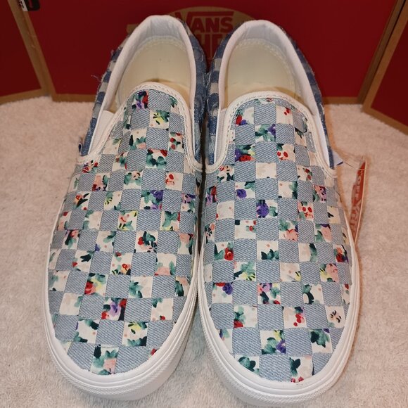 Vans Men's 3.5/Women's 5 Slip On Stacked Woven Floral Platform Shoes VN0A7Q5BB12 - Picture 7 of 12